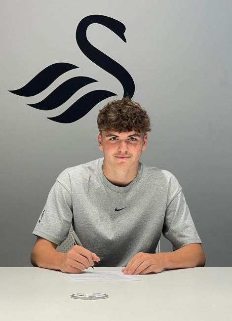 Carter Heywood - fresh from signing professional forms  for Swansea City